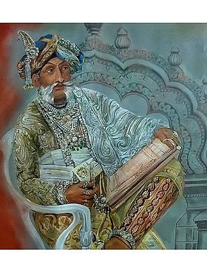 Krishnaraja Wadiyar | Rajasthan | Acrylic Painting on Canvas | Anuj Shastrakar