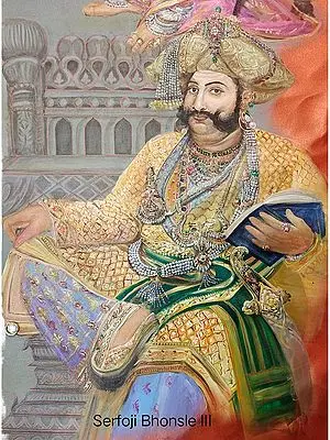 Serfoji Bhonsle III | Acrylic Painting on Canvas | Anuj Shastrakar
