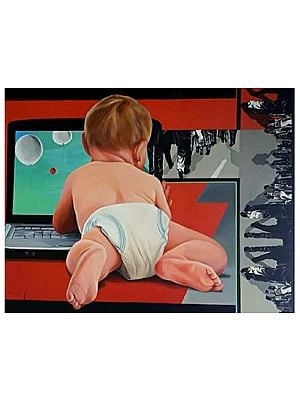 Future Baby | Acrylic Painting on Canvas | Arup Ratan Choudhury