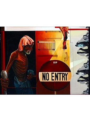 No Entry | Acrylic Painting on Canvas | Arup Ratan Choudhury