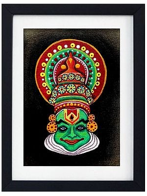 Face Mask of Kathakali | Acrylic on Canvas | Roshni Jashnani