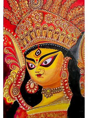 Maa Durga | Water Color Painting | Samata Ghosh