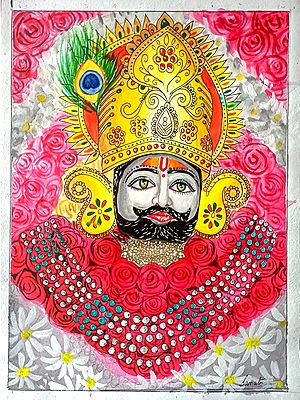 Khatu Shyam Ji | Water Color Painting | Samata Ghosh