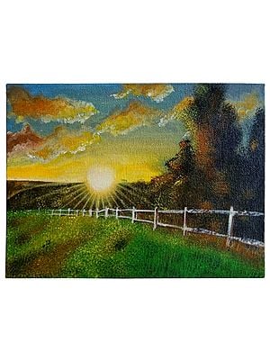 Shining Sunrise Landscape | Acrylic on Canvas | Sakshi Agarwal