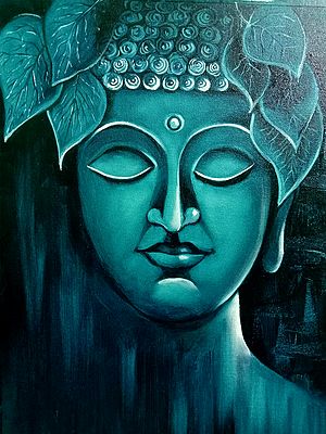 Meditating Mahatma Buddha | Reverse Oil Painting On Canvas Sheet | Annu Rohilla
