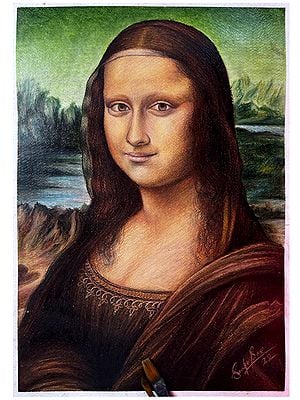 Mona Lisa | Oil Pastel Color | Painting by Sanju Basu