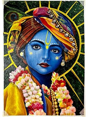Artwork | Acrylic Radha Krishna Canvas Board Painting | Freeup