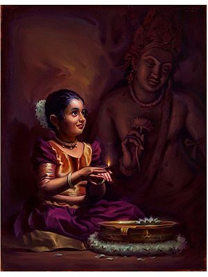Innocent Devotion | Oil Color on Linen | Painted by Sidharth Gavade
