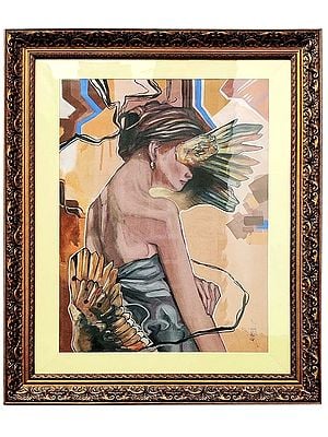 Trust Your Wings Painting With Frame | Acrylic Color | Ojasvi Singh
