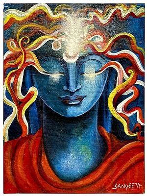 The Enlightenment (Buddha Painting) | Acrylic Color on Canvas Board | Sangeeta