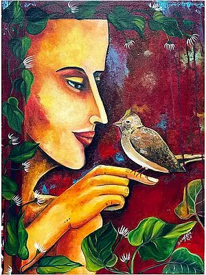 Conversation Painting | Oil and Acrylic Color on Canvas | Sangeeta