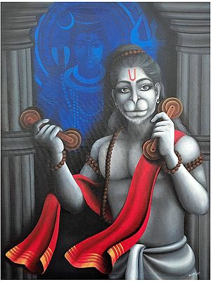 Sankat Mochan | Acrylic Painting On Canvas | Mahadev Swarnakar