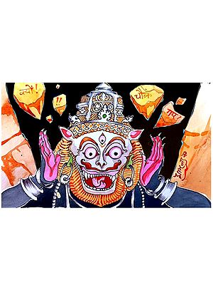 Lord Narasimha | Water Colour on Paper | Mangaly Ghosh