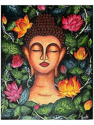 Acrylic Painting of Lord Gautam Buddha | Acrylic on Canvas | Ayushi
