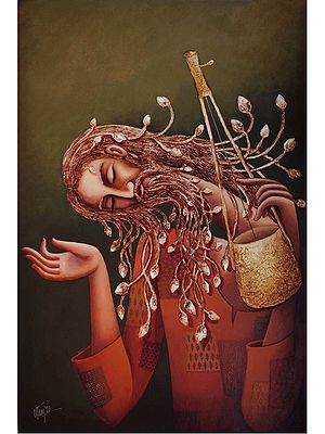 Dream Mystic | Acrylic on canvas | Uttam Bhattacharya