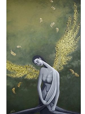 Dream Wings | Acrylic on canvas | Uttam Bhattacharya