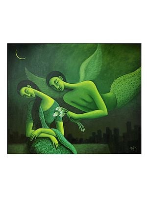 Dreamscape | Acrylic on Canvas | Uttam Bhattacharya