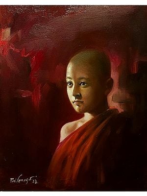 The Monk | Oil Painting on Canvas by Paul Chiranjit
