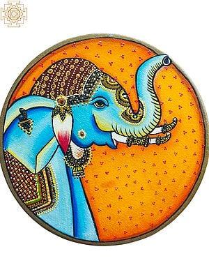 Royal Elephant in Pichwai Art | Acrylic Color on Canvas | By Shalini