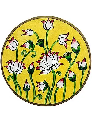 Lotus Pichwai Painting | Acrylic Color on Canvas | By Shalini