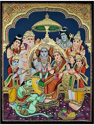 Ram Darbar | Tanjore Painting by My Angadi