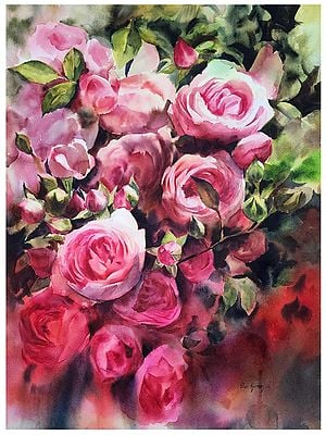 Comely Watercolor Painting | Water Colour on Paper | Puja Kumar