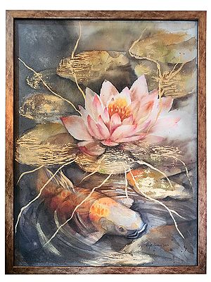 Flower With Life | Watercolor On Stretched Paper And Sealed With Wax | Puja Kumar