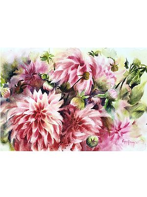 Bunch of Flower | Watercolor Painting on Paper by Puja Kumar