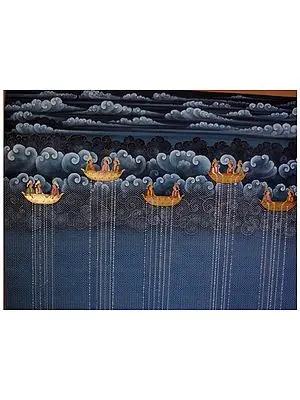 Sawan Clouds | Watercolor On Linen Canvas | By Shammi Bannu Sharma