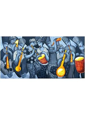 Music Concert Painting | Acrylic On Canvas | By Samir Sarkar