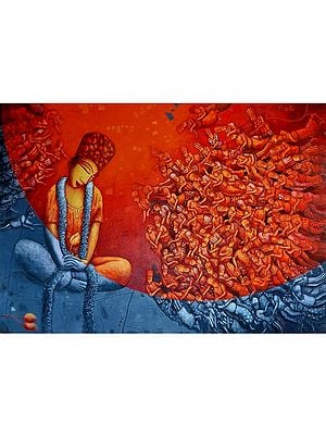 Meditation Of Unity | Acrylic On Canvas | By Samir Sarkar
