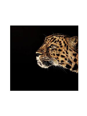 Curiosity on Leopard Face | Painting by Zoya