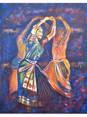 Indian Dance Culture Bharathanatyam | Acrylic On Canvas | By Usha Shantharam
