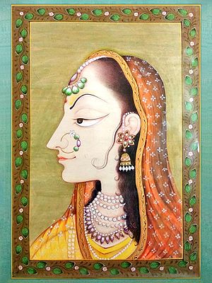 Mewar Queen | Watercolor Painting by Gaurav Rajput