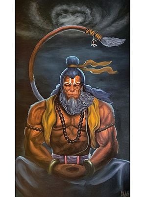 Lord Hanuman | Acrylic On Canvas | Akshita Makhija