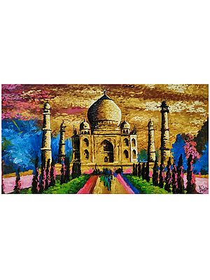 Abstract Taj | Acrylic On Canvas | Akshita Makhija