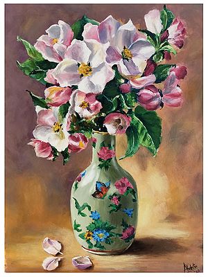 Flower Vase | Acrylic On Canvas | Akshita Makhija