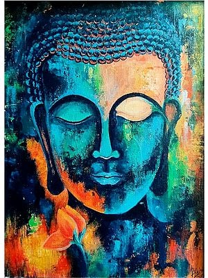 Multicolour Buddha | Acrylic On Canvas | Akshita Makhija