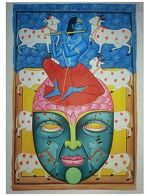 Fluting Seated Krishna Painting | by Jagriti Bhardwaj