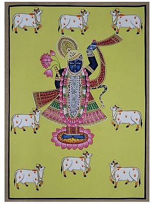 Swami Vithalla Pichhwai Painting by Jagriti Bhardwaj