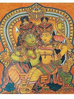 Shri Rama Panchakshari Acrylic Painting | On Canvas | By Anandu