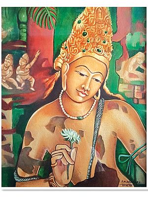 Padmapani (Lord Buddha) | Acrylic On Canvas | By Santosh Narayan Dangare