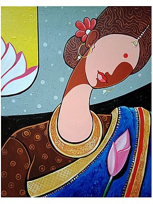 Radha Rani | Acrylic on Canvas | By Santosh Narayan Dangare