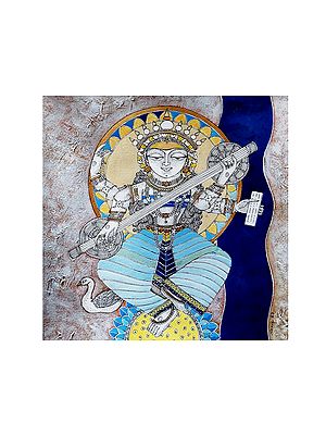 Goddess Saraswati | Painting By Samik De