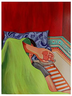 Sweet Sleeping | Acrylic on Canvas | Painting by Mahima