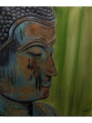 Deep in Meditation | Oil on Canvas | By Karthik