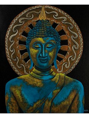 Enlightened Bliss Buddha | Oil on Canvas | By Karthik