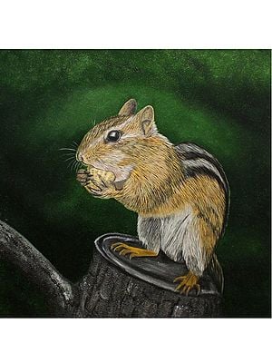 Frivolous Little Squirrel | Oil on Canvas | By Karthik