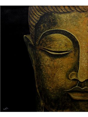 Half Face Buddha | Oil on Canvas | By Karthik