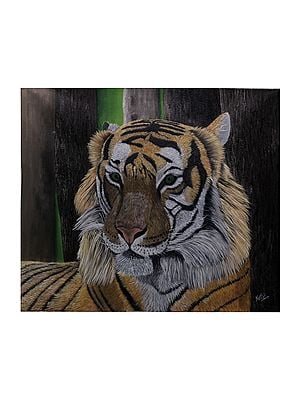 Tiger in The Woods | Oil on Canvas | By Karthik